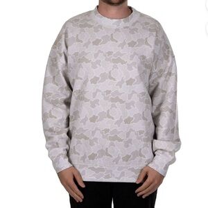 New State of Mine Men's Camo Crewneck Fleece Sweatshirt size: M